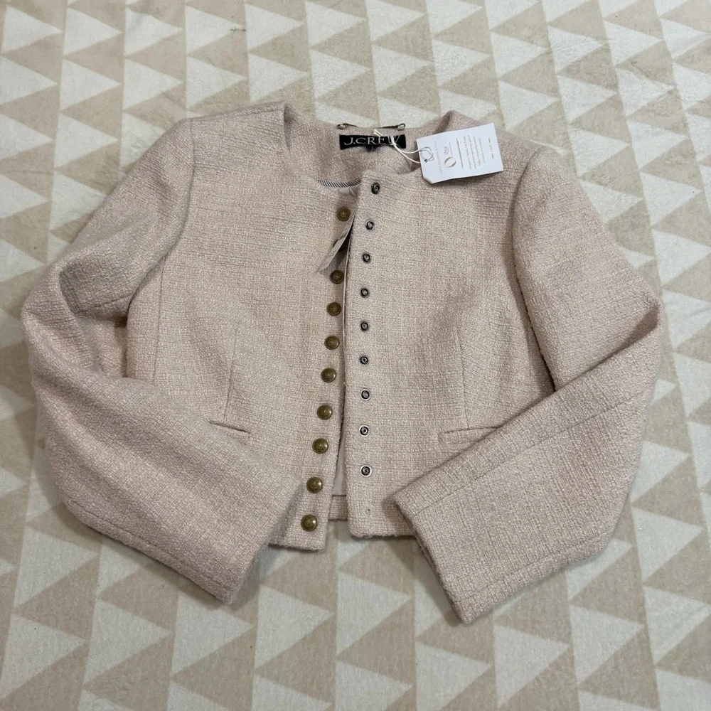 J crew natural Bridgette lady jacket in tweed